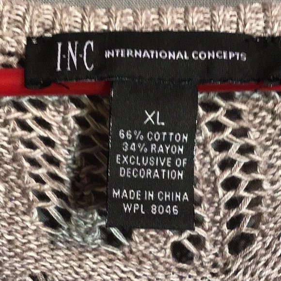 INC INTERNATIONAL CONCEPTS sweater XL grayish brn - Picture 5 of 6